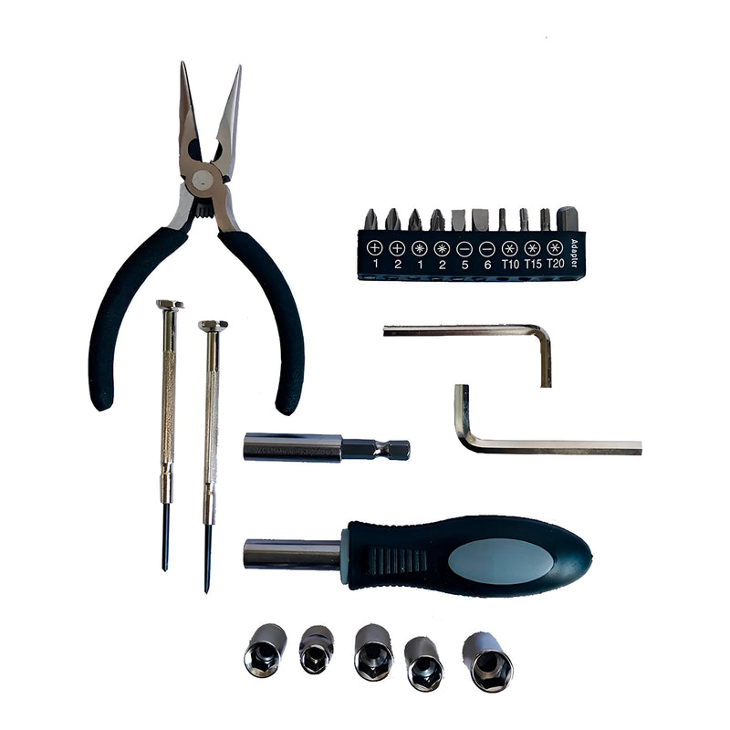 Conjunto Kit Ferramentas Alicate Chave de Fenda Utilidades